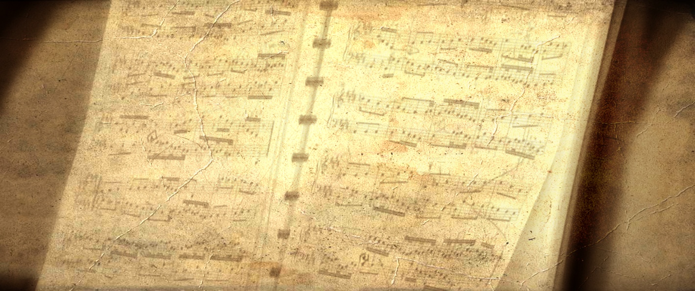 Partituur in old-bookstyle